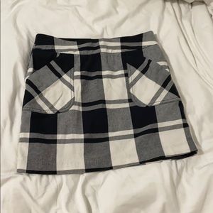 Tommy Hilfiger Black and White Plaid Mini Skirt